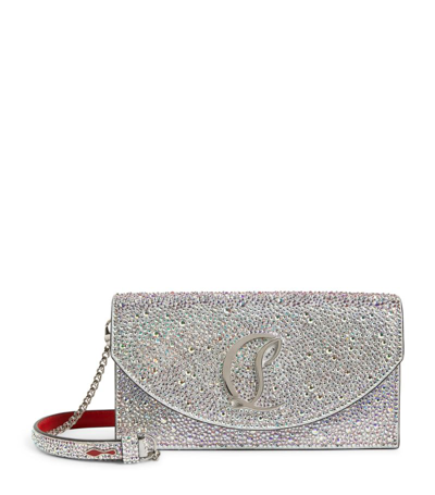 Christian Louboutin Loubi54 Small Crystal Clutch Bag In Multicoloured