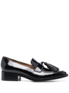 ULLA JOHNSON TASSEL-DETAIL LEATHER LOAFERS