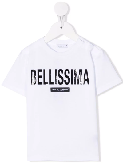 Dolce & Gabbana Babies' Bellissima T-shirt In White