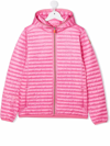 Save The Duck Logo-patch Padded Jacket In Pink
