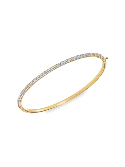 Kwiat 18kt Yellow Gold Moonlight 3-row Slim Pave Diamond Bangle