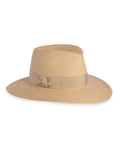 Eric Javits Squishee Instinct Straw Fedora In Peanut