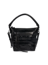 Balenciaga X-small Neo Classic Croc Embossed Leather Hobo Bag In Black