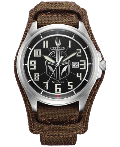 Citizen Star Wars By  The Mandalorian Brown Leather Strap Watch 44mm