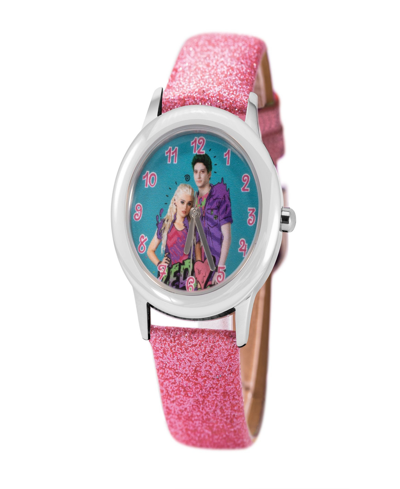 Ewatchfactory Girl's Disney Zombies 2 Pink Leather Strap Watch 32mm