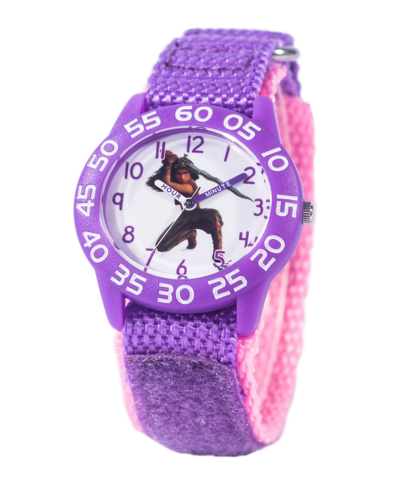 Ewatchfactory Girl's Disney Raya And The Last Dragon Purple Nylon Strap Watch, 32mm