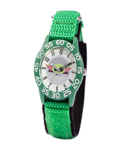 Ewatchfactory Boy's Disney Star Wars Child, The Plastic Green Nylon Strap Watch 32mm