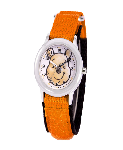 Ewatchfactory Boy's Disney Winnie Orange Nylon Strap Watch 32mm