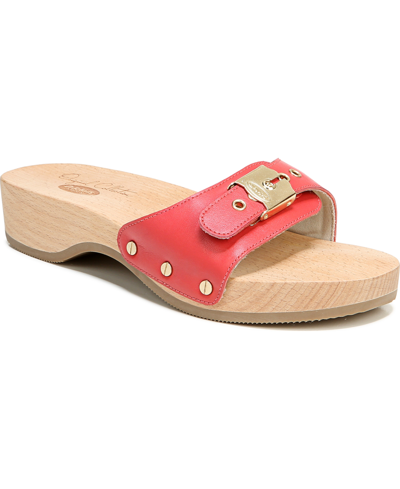 Dr. Scholl's Original Collection Women's Original Slides Women's Shoes In Red Leather
