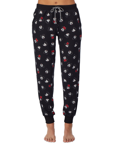 Disney Mickey & Minnie Mouse Pajama Pants In Black All Over Mickey And ...