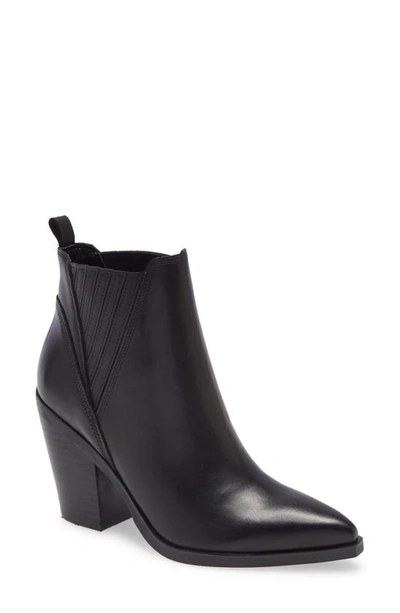 Marc Fisher Ltd Gadri Pointed Toe Bootie In Black Leather