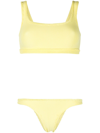 Reina Olga Ginny Crinkle Bikini Set In Yellow
