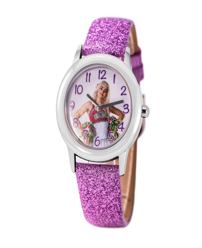 Ewatchfactory Girl's Disney Zombies 2 Purple Leather Strap Watch 32mm