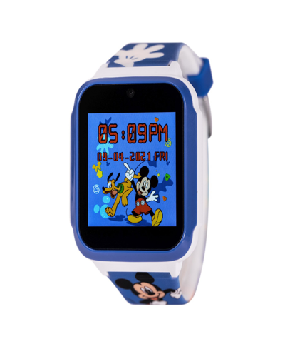 Ewatchfactory Unisex Disney Mickey Mouse Playful Multi Silicone Strap Touchscreen Smart Watch 41.5mm