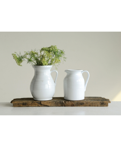 3r Studio Terracotta Pitcher In White