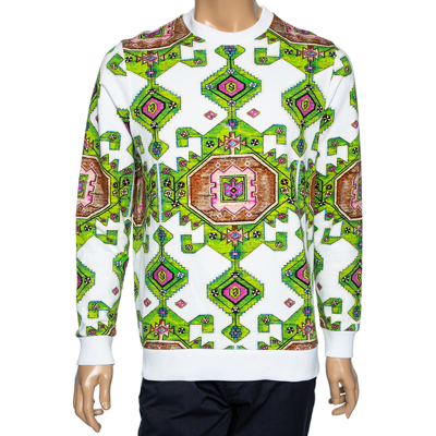 Pre-owned Givenchy White Carpet Printed Cotton Cuban Fit Sweatshirt Xs