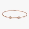 Annoushka 18ct Rose Gold Mythology White Sapphire Charm Bangle