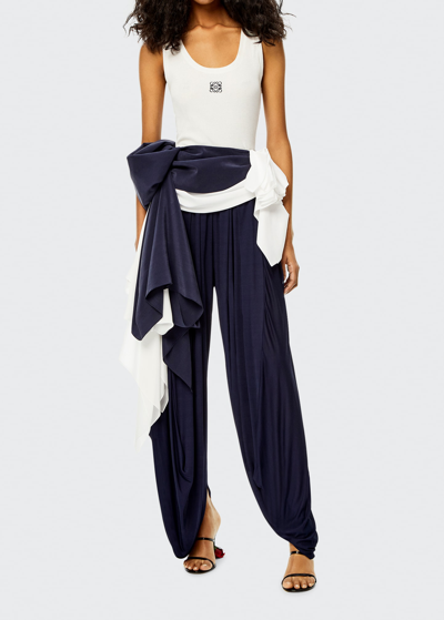 LOEWE ANAGRAM-EMBROIDERED RIB TANK TOP