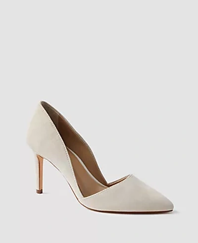 Ann Taylor Azra Suede Pumps In Abalone Grey