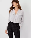 Ann Taylor Petite Camp Shirt In Ozone