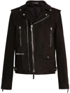 GIUSEPPE ZANOTTI SUEDE BIKER JACKET