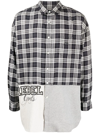 UNDERCOVERISM PATCHWORK PLAID LONG-SLEEVE SHIRT