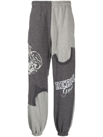 Undercoverism Graphic-print Track Pants In Top Gray