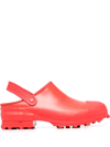 Camperlab Traktori Leather Clogs In Rot