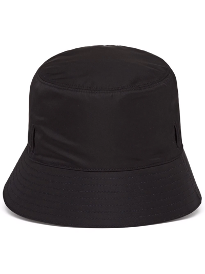 Prada Re-nylon Pouch-detail Bucket Hat In Schwarz