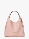 Kate Spade Knott Pebbled And Suede Leather Medium Crossbody Tote In Coral Gable Pink