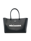MIKI HOUSE LOGO LEATHER BABY CHANGING BAG