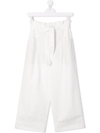 Brunello Cucinelli Paper-bag Waist Trousers In White