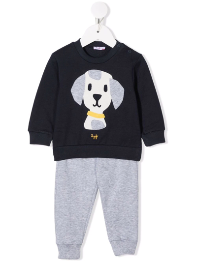 Il Gufo Babies' Graphic-print Tracksuit Set In Blue