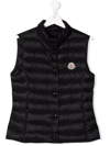 Moncler Kids' Quilted Feather-down Gilet In Black
