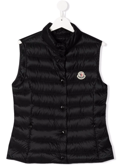 Moncler Kids' Quilted Feather-down Gilet In Black