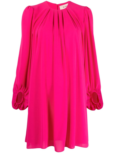 Blanca Vita Gathered-detail Shift Dress In Pink