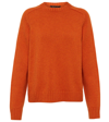 Loro Piana Parksville Cashmere Sweater In Carrot Sorbet Mel