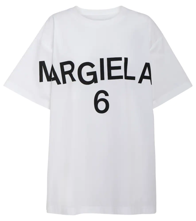 Mm6 Maison Margiela Logo-print Short-sleeved T-shirt In White