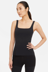 Nike Black Infinalon Yoga Luxe Tank Top In Black