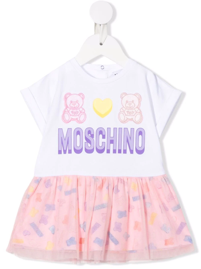 Moschino Babies' Kids Gummy Teddy Bear Dress (3-36 Months) In Pink