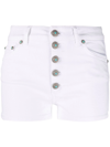 Dondup Gemstone-embellished High-waisted Shorts In White