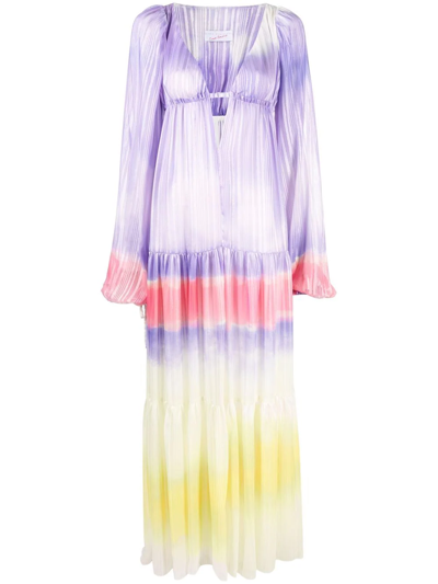 Giada Benincasa Tie Dye-print Tiered Maxi Dress In Multicolore