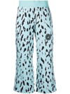 ADIDAS BY STELLA MCCARTNEY LEOPARD-PRINT CROPPED TRACK PANTS