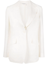 P.a.r.o.s.h Single-breasted Button-front Blazer In White