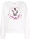 Moncler Logo Graphic Sweatshirt In White