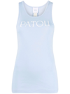 Patou Logo-print Cotton Vest Top In Blue