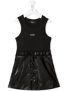 Dkny Kids' Detachable-skirt Dress In Black