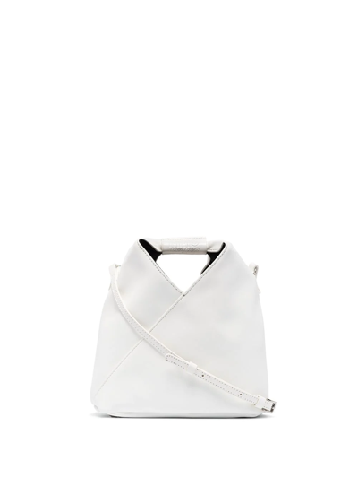 Mm6 Maison Margiela Japanese Vegan Leather Tote Bag In Weiss