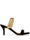 Veronica Beard Meena Leather High-heel Sandals In Black