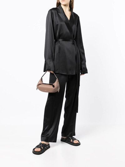 Joseph Hulin Relaxed-fit Silk Trousers In Black